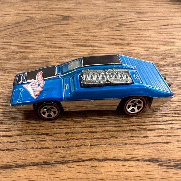 Vintage 1970 Hot Wheels Redline Side Kick Diecast Car Blue Mattel - Picture 1 of 7